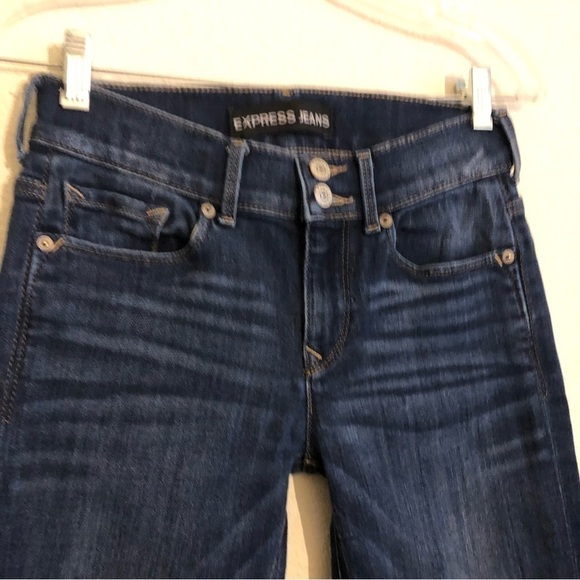 EXPESS Blue Mia Mid-Rise Cropped Legging Jeans Women Size OR - Picture 5 of 9